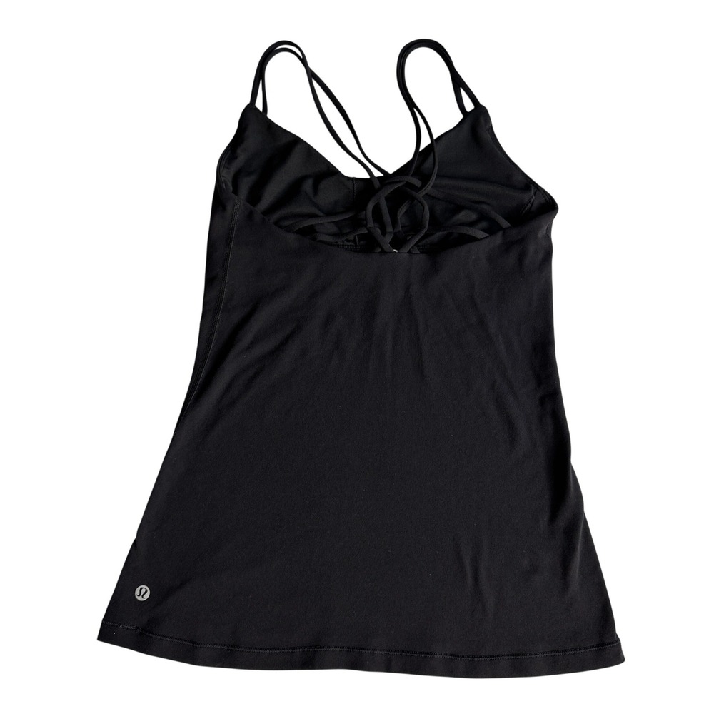 Lululemon Create Your Calm Tank Top Black Strappy Back Womens 6 No Padding